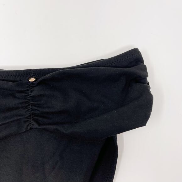 Derek Lam 10 Crosby High Waist Knot Front Bikini Bottom Black Small S Swimsuit - Picture 7 of 12